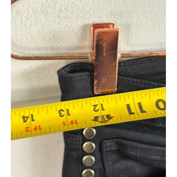 L’AGENCE Women’s Mid-Rise Skinny Jeans Gold Studded Sides Black Size L 24 - Picture 6 of 10